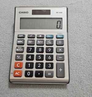 Casio MS-80B standard function desktop calculator. 